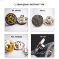 brass denim rivets jeans button